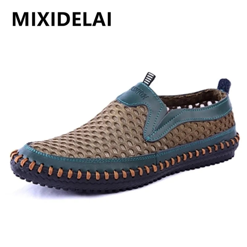 New Men’s Casual Breathable Mesh Slip-On Shoes – Classic Sneakers & Water Loafers