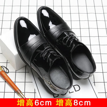 Genuine Leather Elevator Business Shoes: Men's Height-Increasing Moccasins