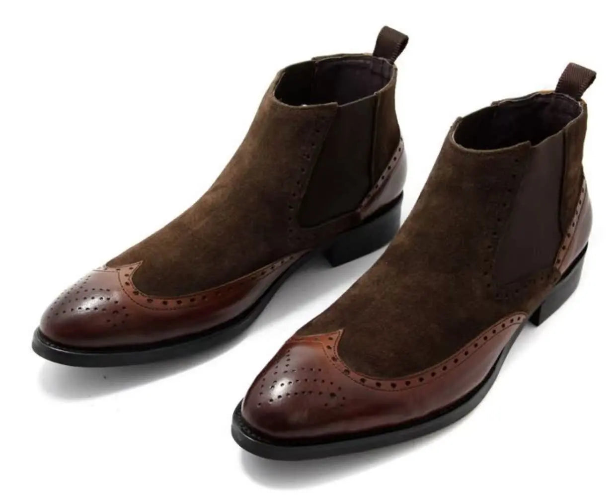 Sipriks Genuine Leather Chelsea Boots For Men Imported Italian Cow Suede Dress Boots Slip On Boss Work Boots Real Rubber Shoes