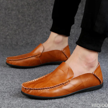 Soft Leather Slip-On Loafers: Casual Luxury Men's Shoes