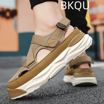 Summer Men's Platform Sandals: Trendy Outdoor Comfort