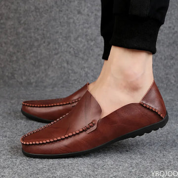 Soft Leather Slip-On Loafers: Casual Luxury Men's Shoes