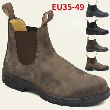 Retro Handmade Leather Chelsea Boots for Men